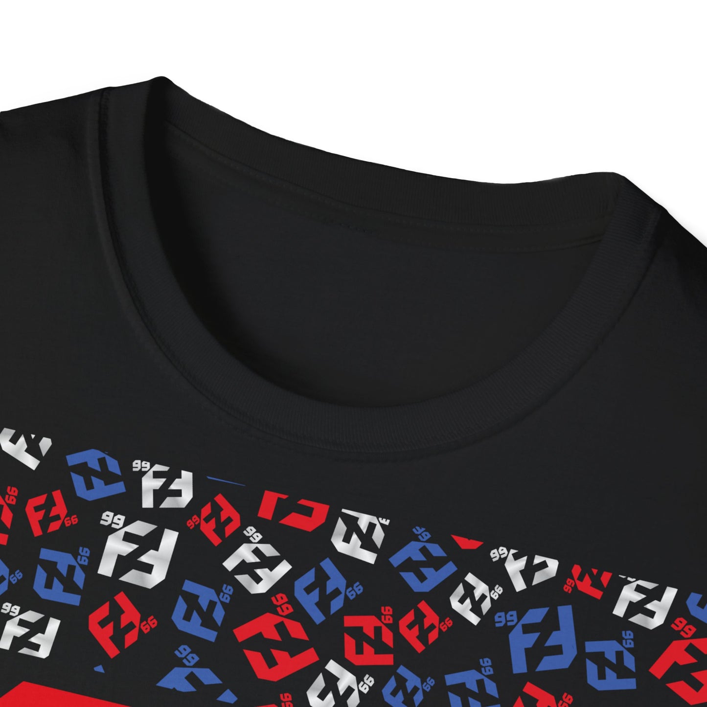 Fredrik Lindgren Red Logo - Pattern - Softstyle T-Shirt