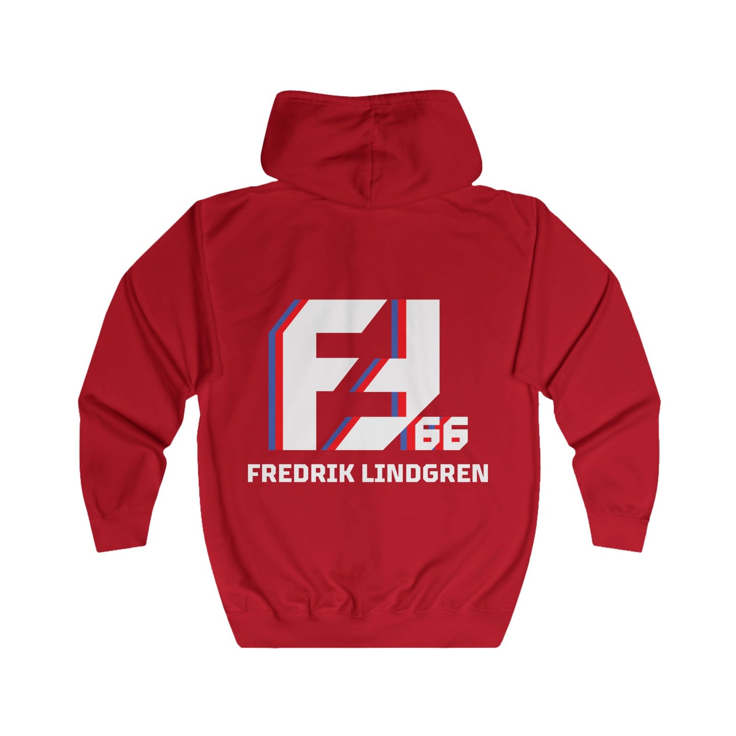 Fredrik Lindgren Logos Hoddie Full Zip Hoodie Black, Blue, Red