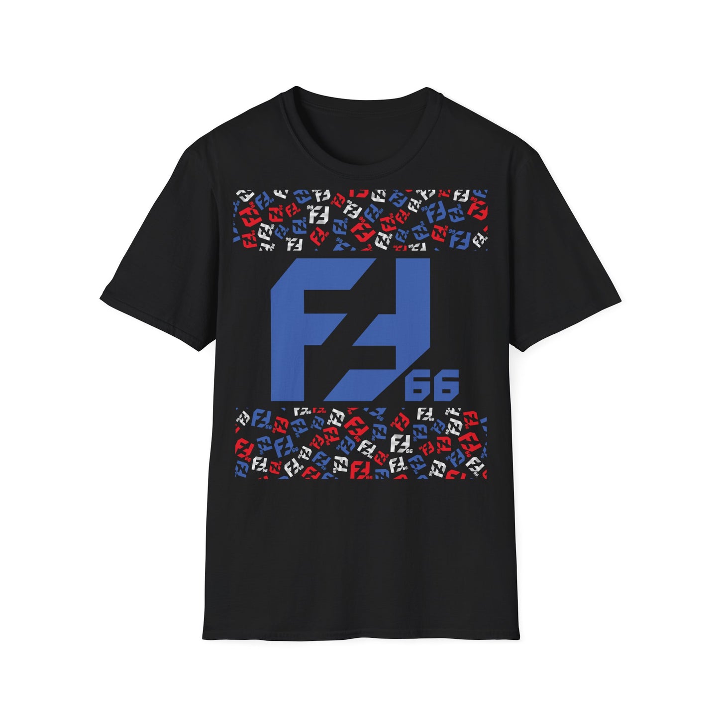 Fredrik Lindgren Blue Logo - Pattern - Softstyle T-Shirt