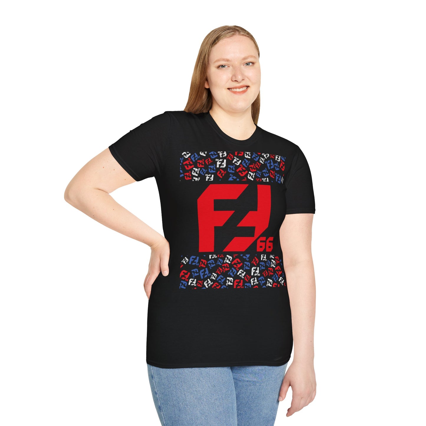 Fredrik Lindgren Red Logo - Pattern - Softstyle T-Shirt