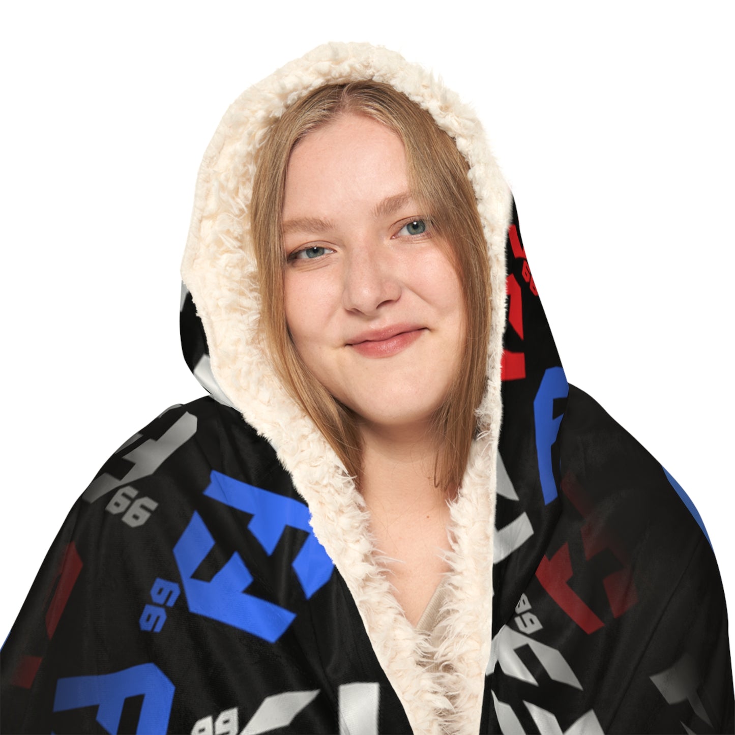Fredrik Lindgren Blue Logo - Pattern - Snuggle Blanket (Adult) 10 - 30 days delivery time
