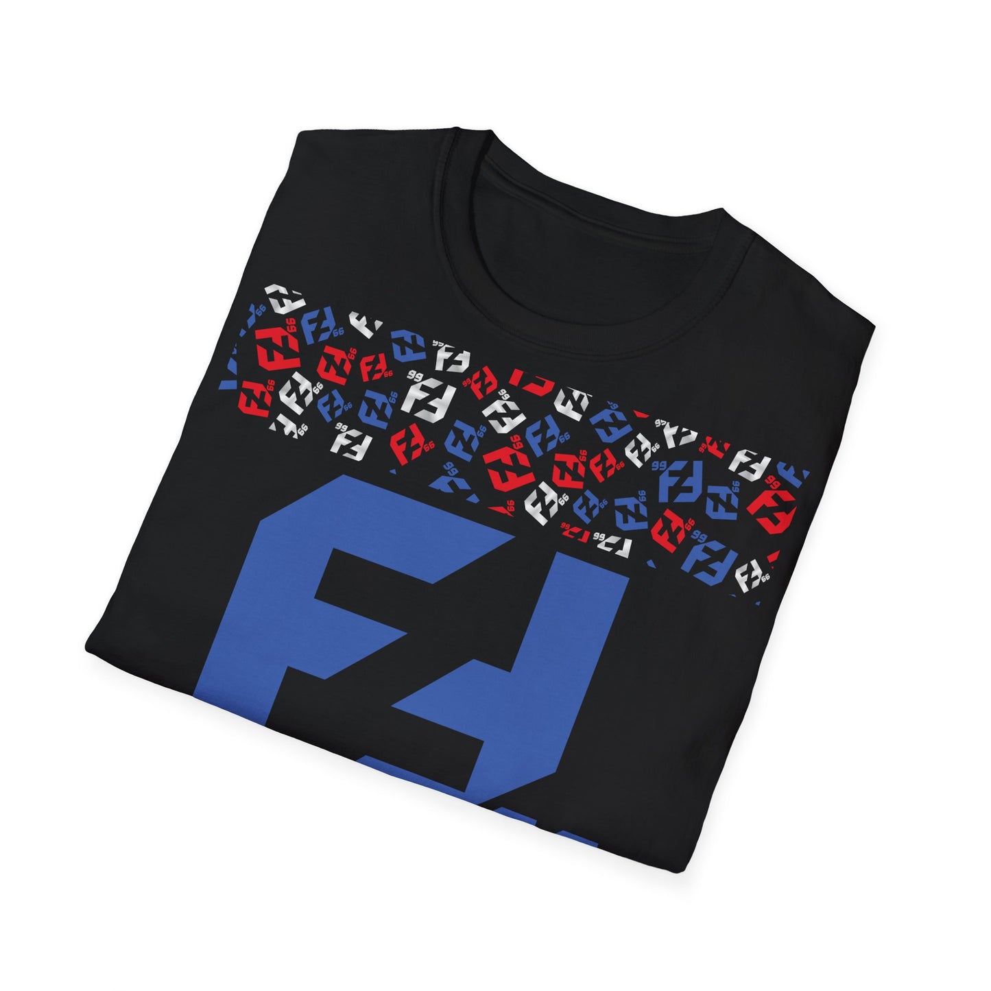 Fredrik Lindgren Blue Logo - Pattern - Softstyle T-Shirt