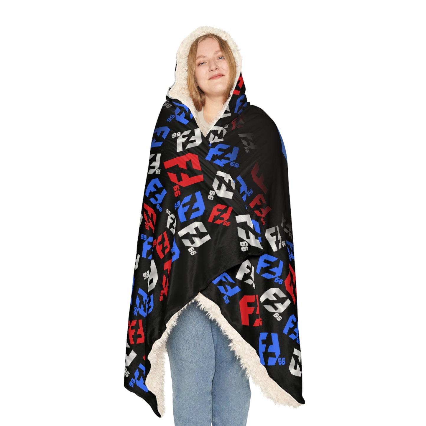 Fredrik Lindgren Blue Logo - Pattern - Snuggle Blanket (Adult) 10 - 30 days delivery time