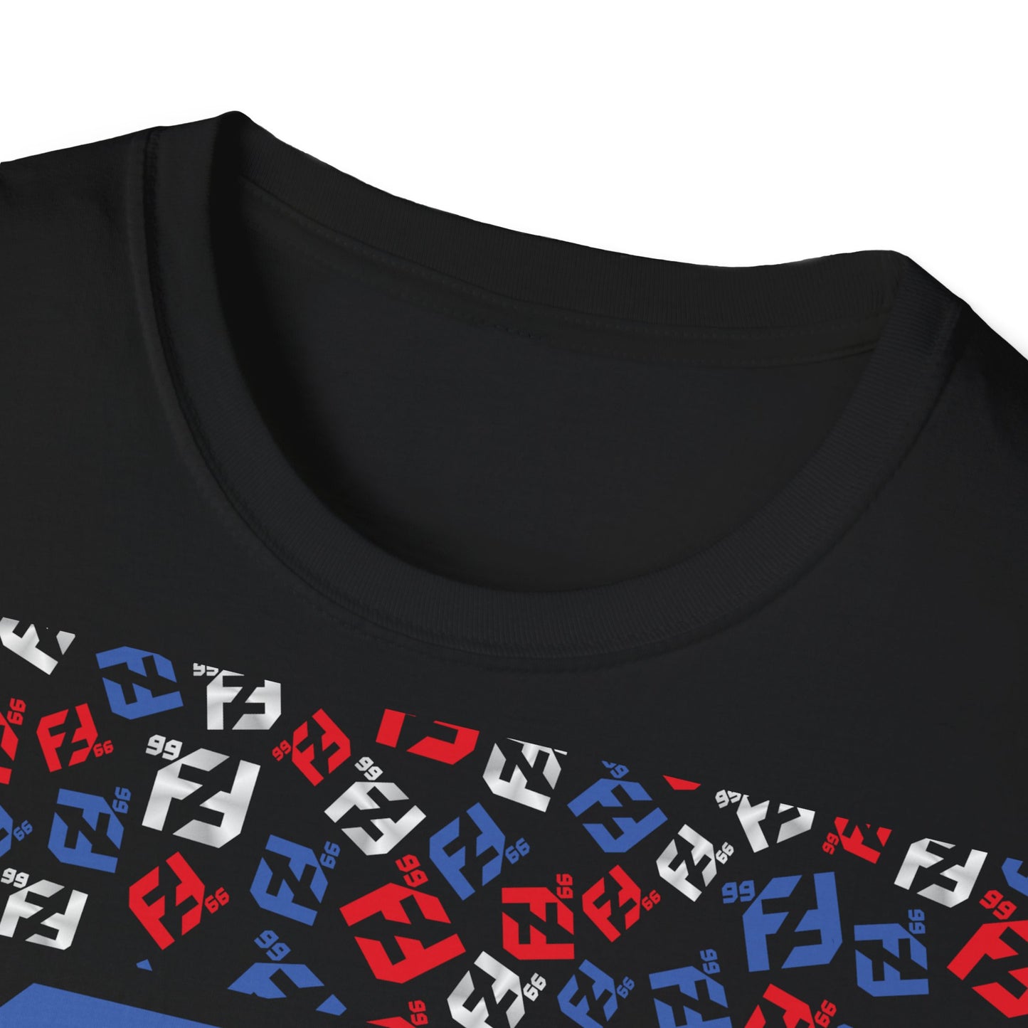 Fredrik Lindgren Blue Logo - Pattern - Softstyle T-Shirt