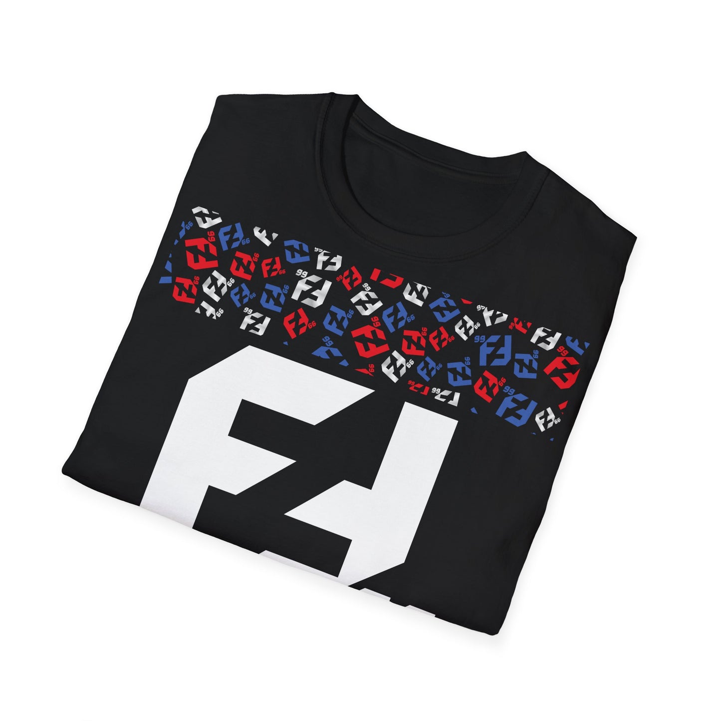 Fredrik Lindgren White Logo - Pattern - Softstyle T-Shirt