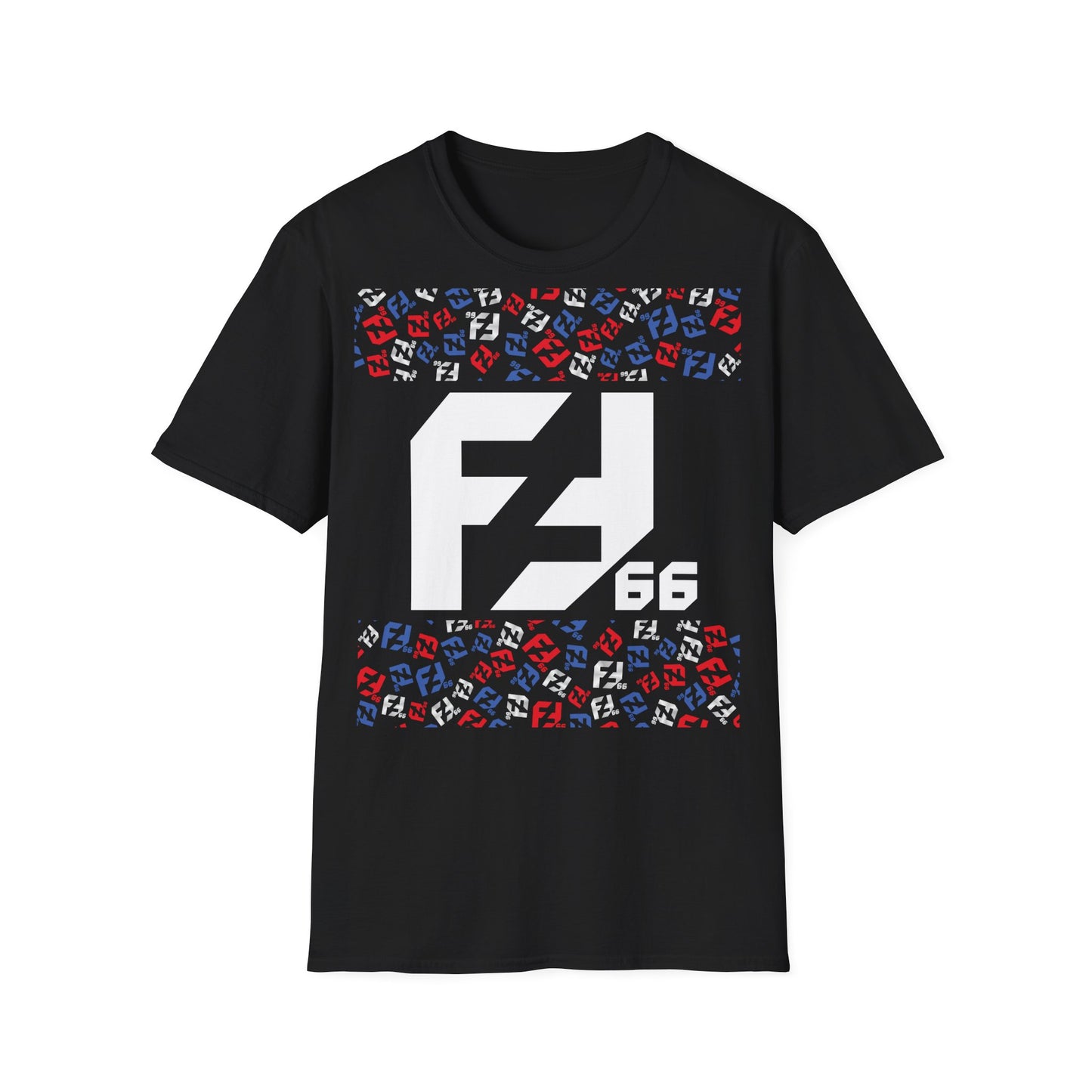 Fredrik Lindgren White Logo - Pattern - Softstyle T-Shirt