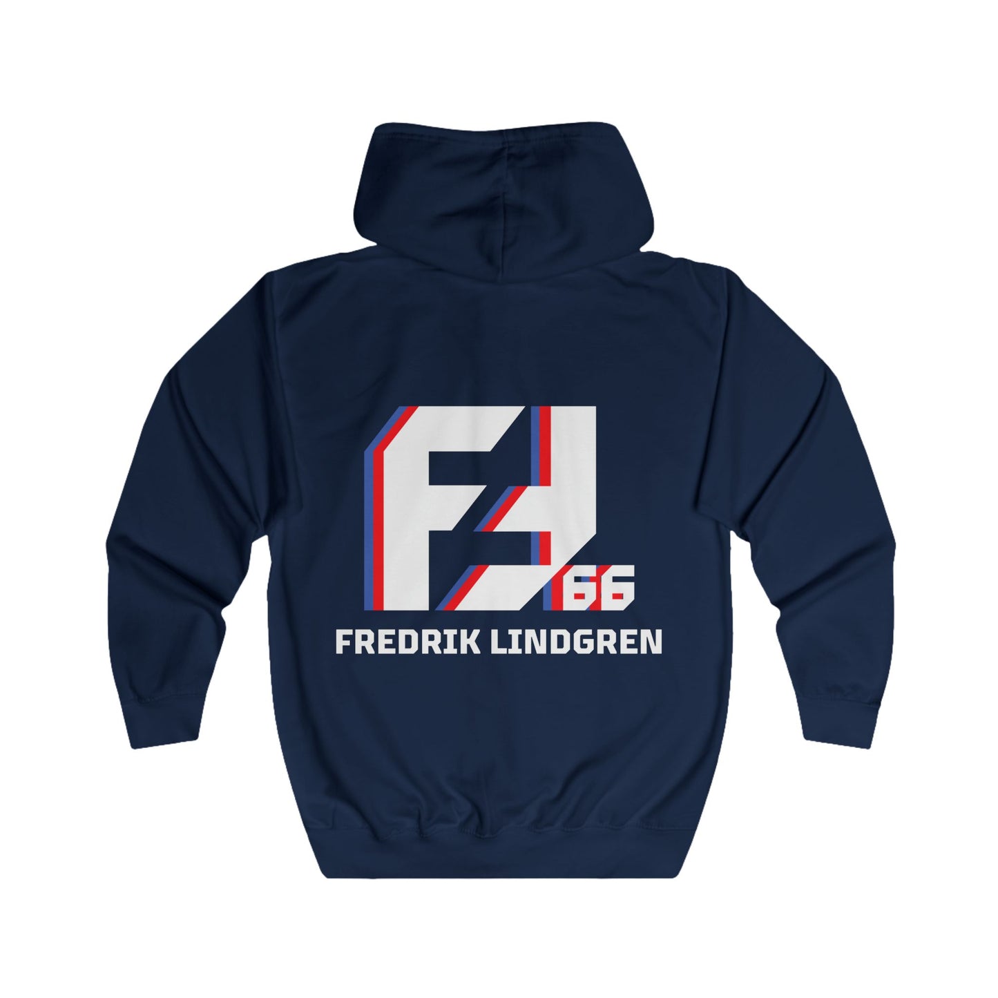 Fredrik Lindgren Logos Hoddie Full Zip Hoodie Black, Blue, Red