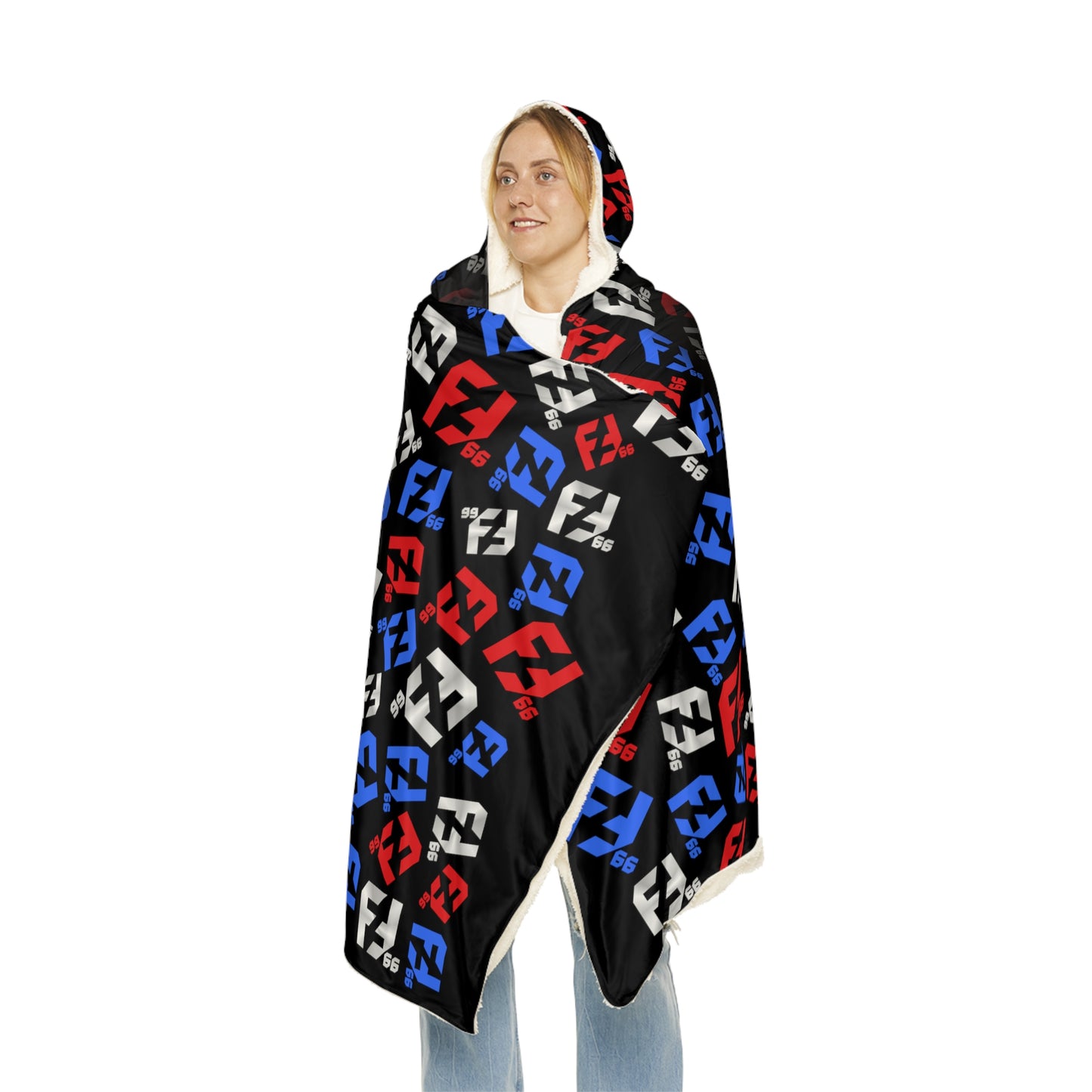 Fredrik Lindgren Blue Logo - Pattern - Snuggle Blanket (Adult) 10 - 30 days delivery time