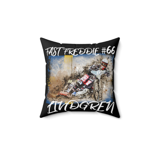 Fast Freddie #66 Spun Polyester Square 2-sided Pillow.