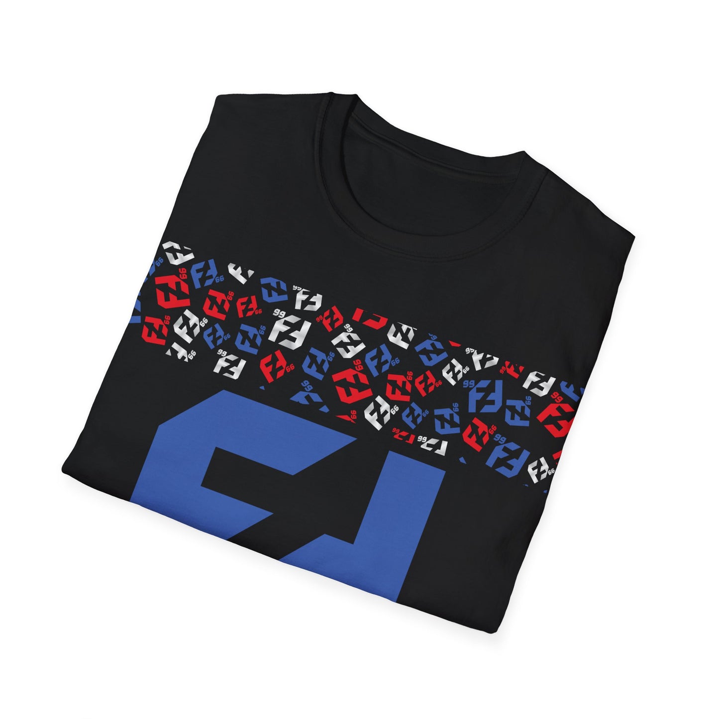 Fredrik Lindgren Blue Logo - Pattern - Softstyle T-Shirt