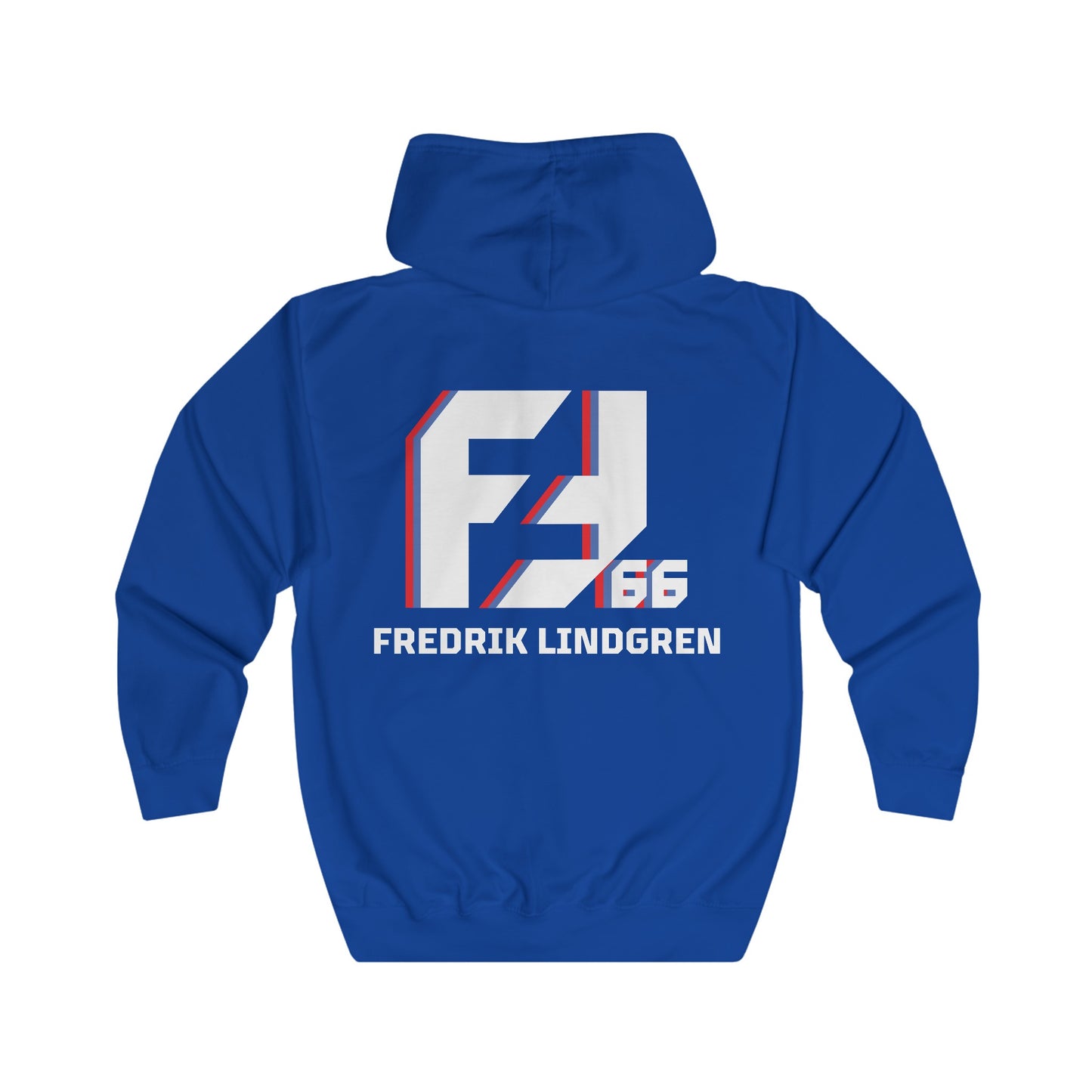 Fredrik Lindgren Navy Blue, Logos Hoddie Full Zip Hoodie