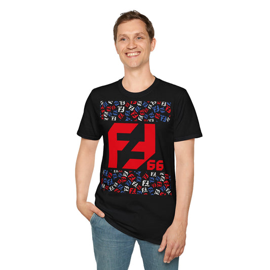 Fredrik Lindgren Red Logo - Pattern - Softstyle T-Shirt