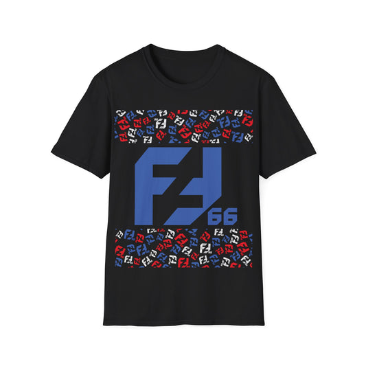 Fredrik Lindgren Blue Logo - Pattern - Softstyle T-Shirt