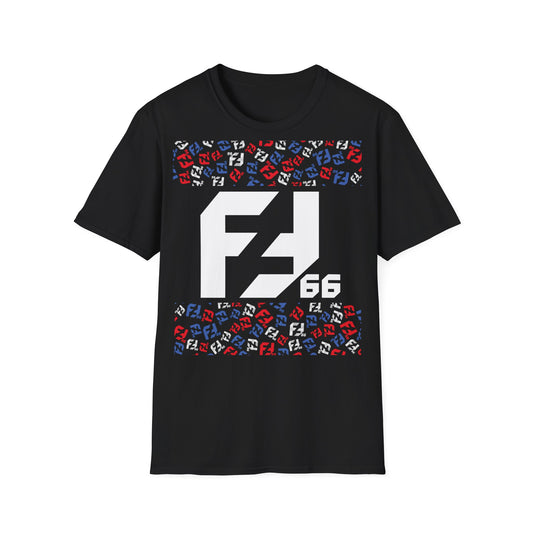 Fredrik Lindgren White Logo - Pattern - Softstyle T-Shirt